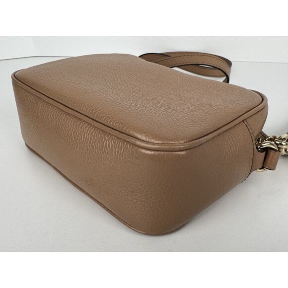 Gucci Soho Disco Small Leather Crossbody Bag Beige B-6 - Picture 10 of 16
